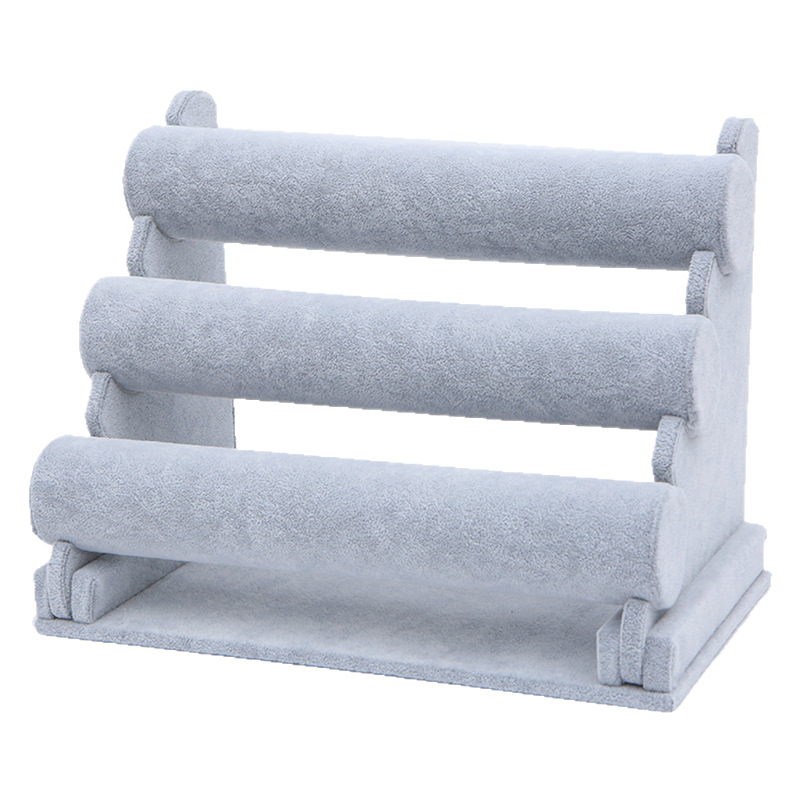 Suede Bracelet Watch Jewelry Rack Head Rope Jewelry Display Stand Bracelet Display Stand One/Two/Three-Layer Bracelet Rack