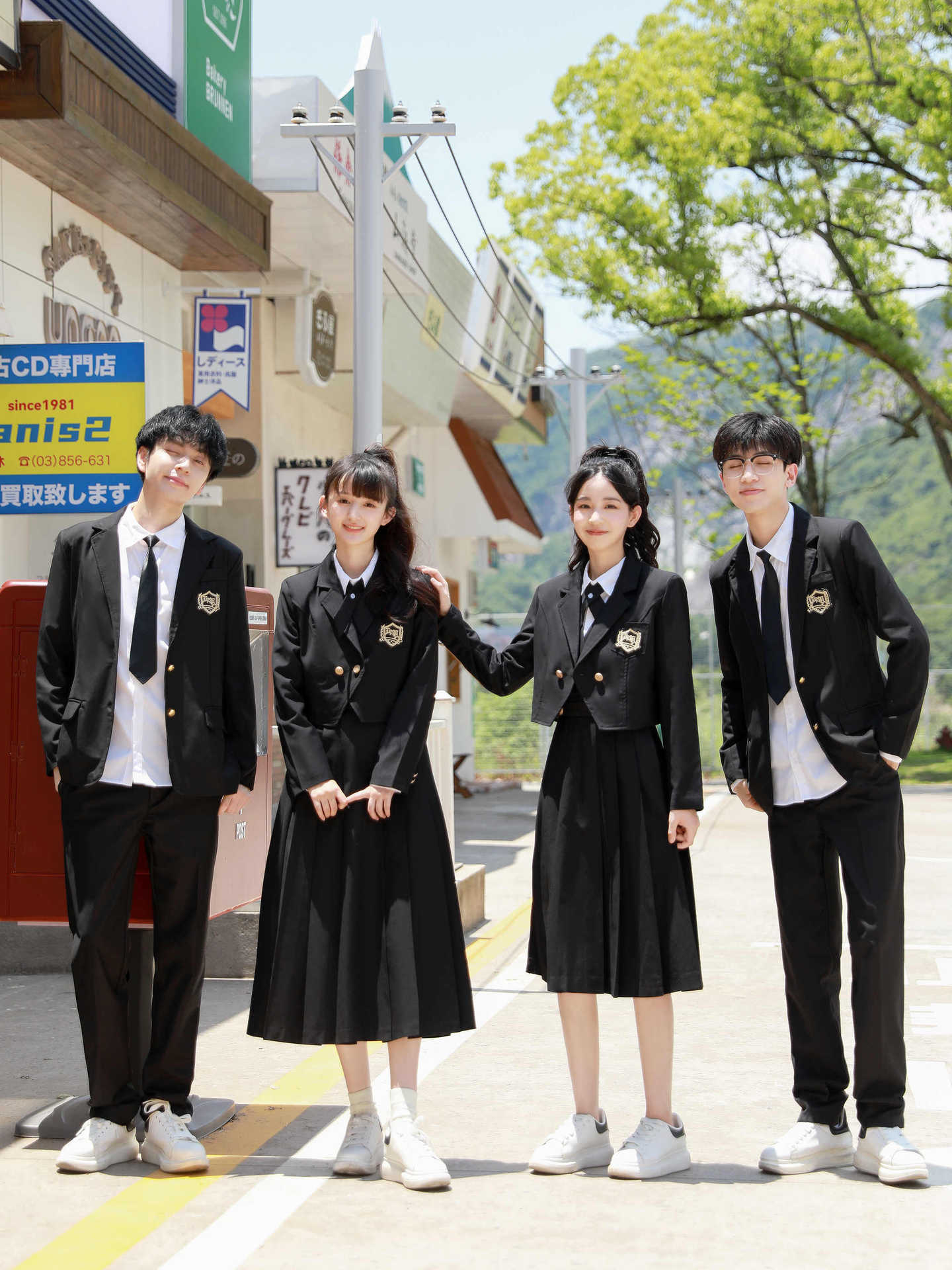 Sports meeting college style graduation class uniform school suit chorus poetry recitation performance uniform high school junior high school students adult