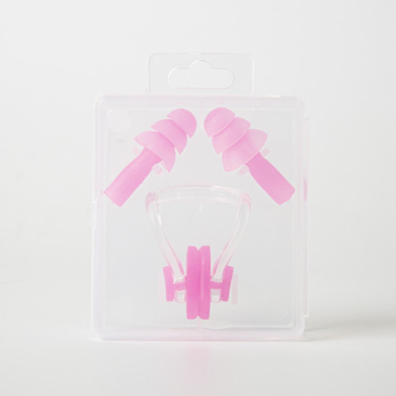 2023 manufacturers wholesale boxed swimming nose clip earplugs suit silicone waterproof nose clip earplugs swimming set series