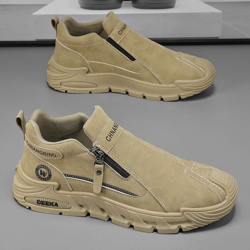 [Store Hot Sale] Men's Shoes 2025 Wear-Resistant Summer Thick-Soled New Labor Protection Shoes Men's Waterproof Casual Sports Shoes