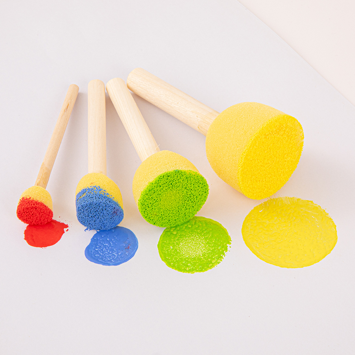 Cross-border painting sponge seal art painting graffiti tools kindergarten children DIY rubbings sponge brush