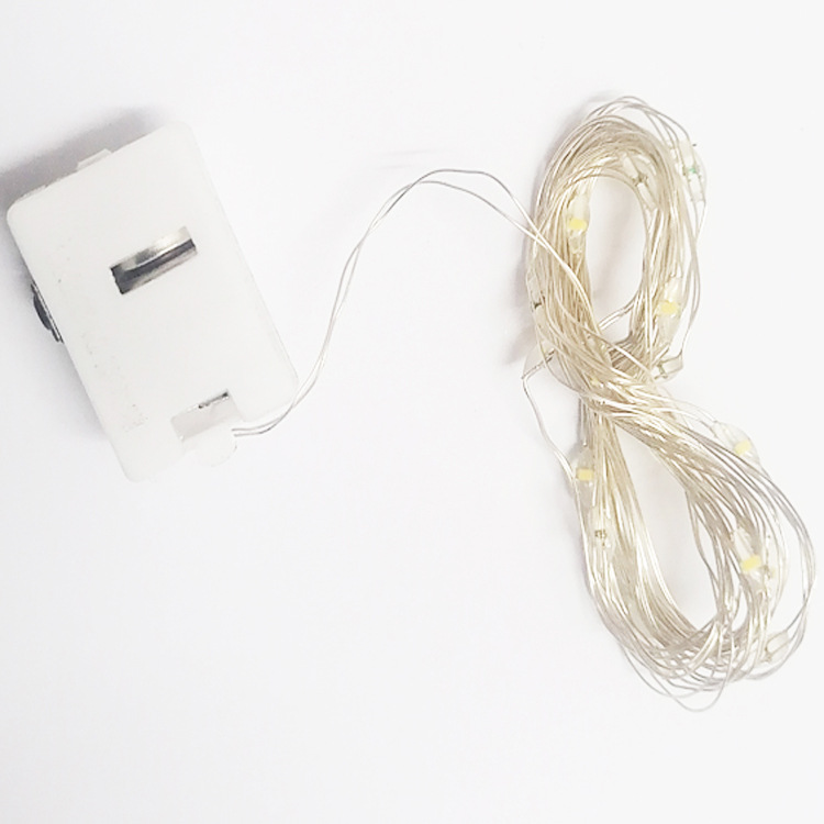 led copper wire lamp string button cell box lamp flower cake gift box copper wire lamp small colored lamp Star string lamp wholesale