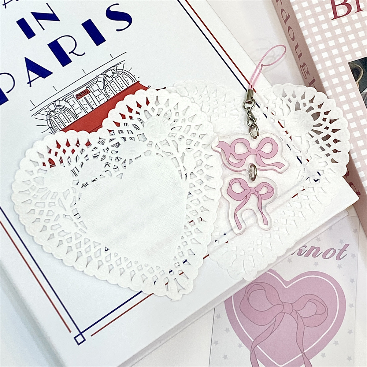 White Flower Bottom Paper Love Round Girls' Heart Ballet Wind Packaging Decorative Material Paper Pad Tray Paper Hollow Lace Paper