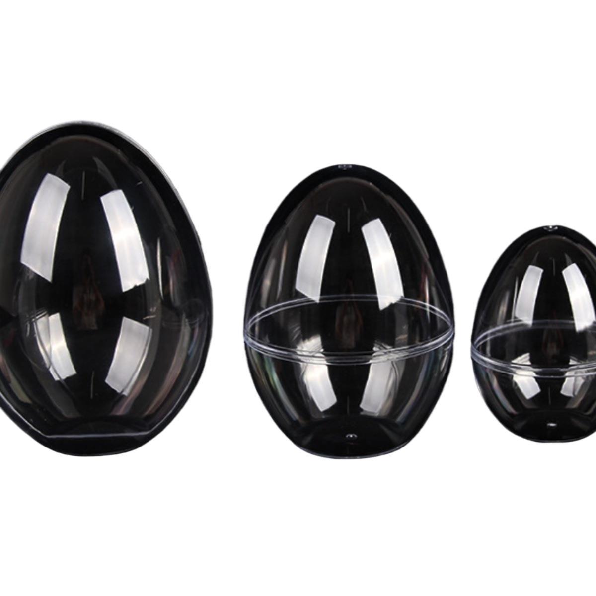 Transparent Flats Bottom Egg-Shaped Ball Hollow Plastic Oval Ball Lipstick Gift Opening and Closing Ball Candy Chocolate Packaging Box