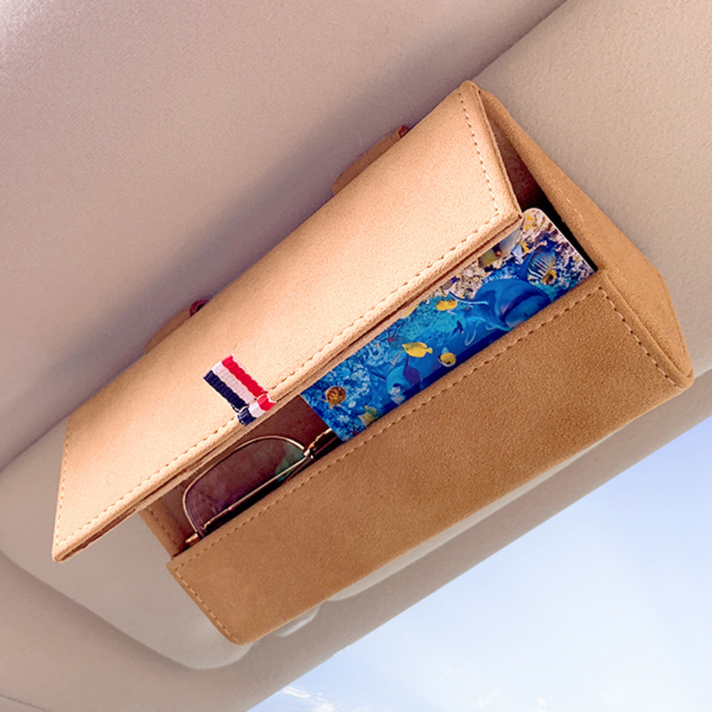 Car glasses box multifunctional car sunglasses storage bracket car glasses box sun visor clip car interior
