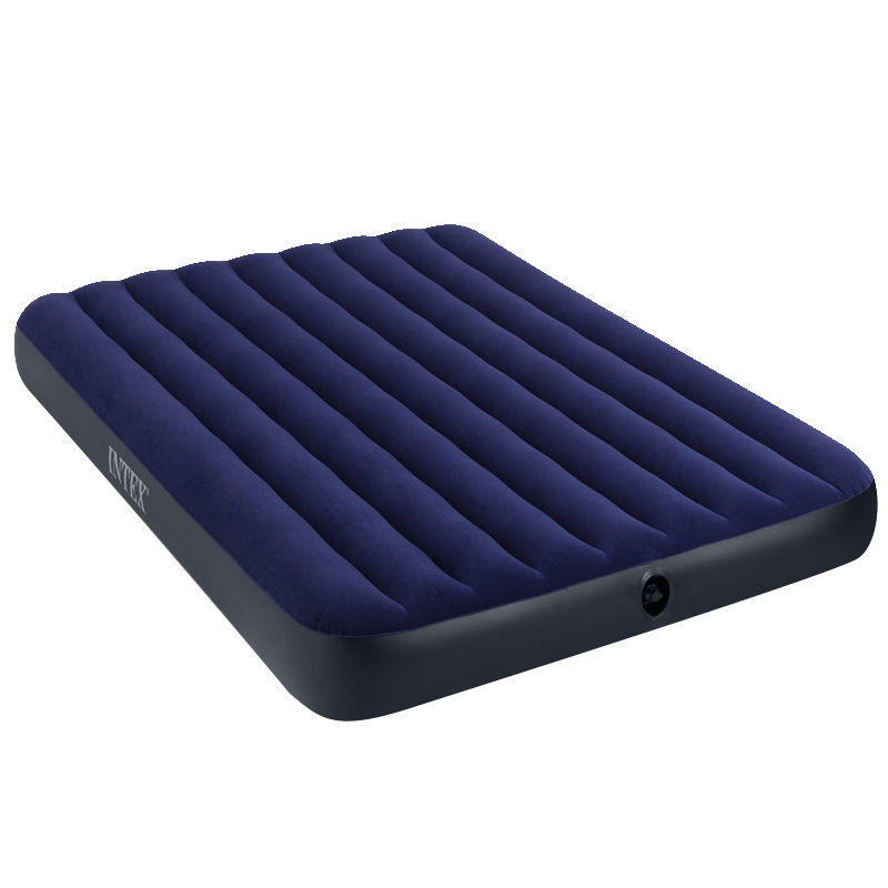 intex Thickened Inflatable Bed Mattress Household Double Flocking Air Bed Outdoor Single Portable Air Bed