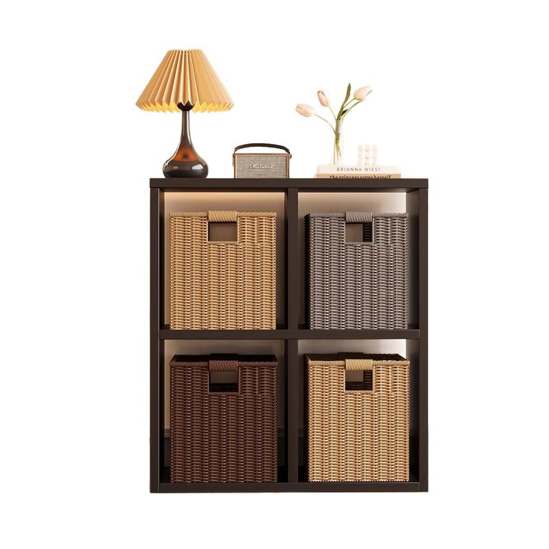 Kalake Plaid Cabinet Steel Kindergarten Free Combination Bookcase Iron Children's Bookshelf Home Living Room Storage Cabinet