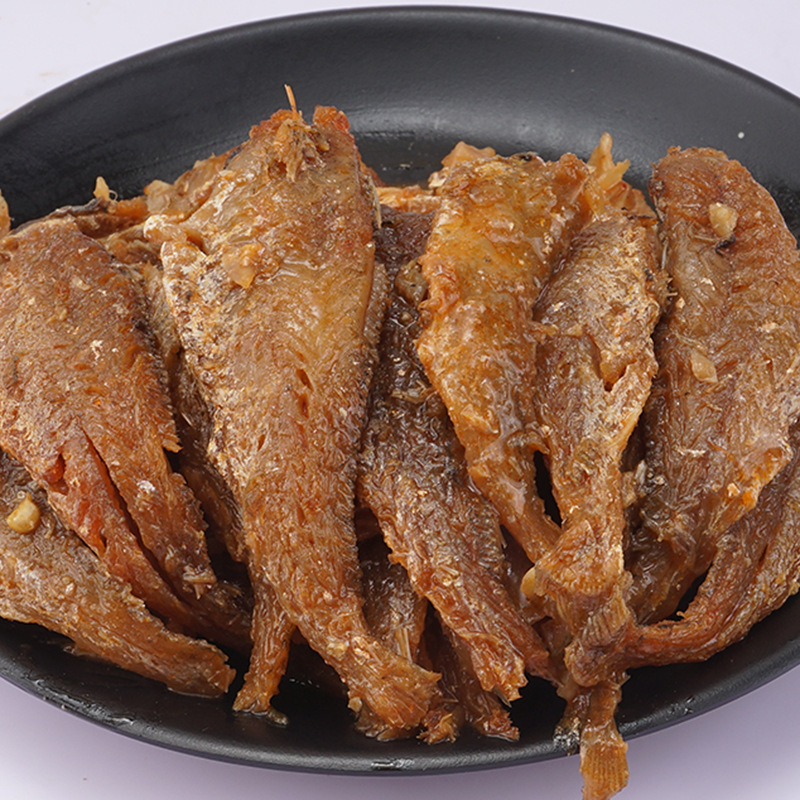 Five-Spice Yellow Croaker Canned Spicy Rice Fish Canned Ready-To-Eat Seafood Crispy Cooked Food 150g Factory Wholesale