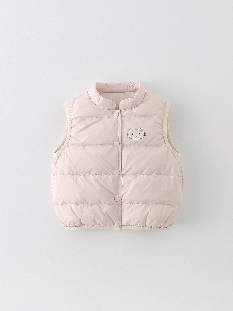 Children's down Vest New Style Baby Sleeveless Vest 90% White Duck down Unisex Baby Warm and Lightweight Class a