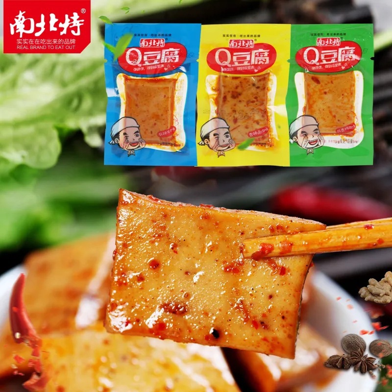 North and South Special Dried Bean Curd Snacks Wholesale Net Red Casual Instant Spicy Q Tofu Tender Dried Bean Curd in Bulk Small Package