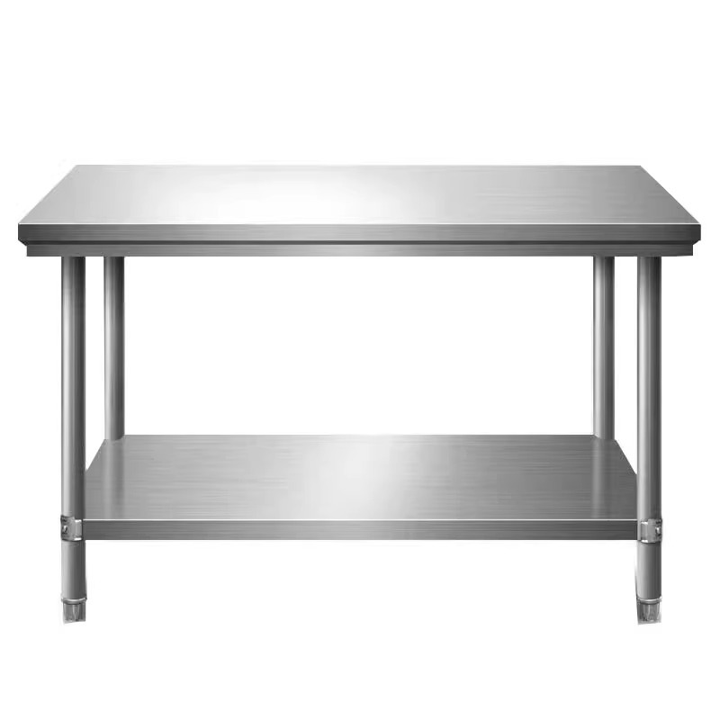 Stainless Steel Workbench, Commercial Kitchen Workbench, Chopping Board, Restaurant Cutting and Meat Baking Table, Packing Table
