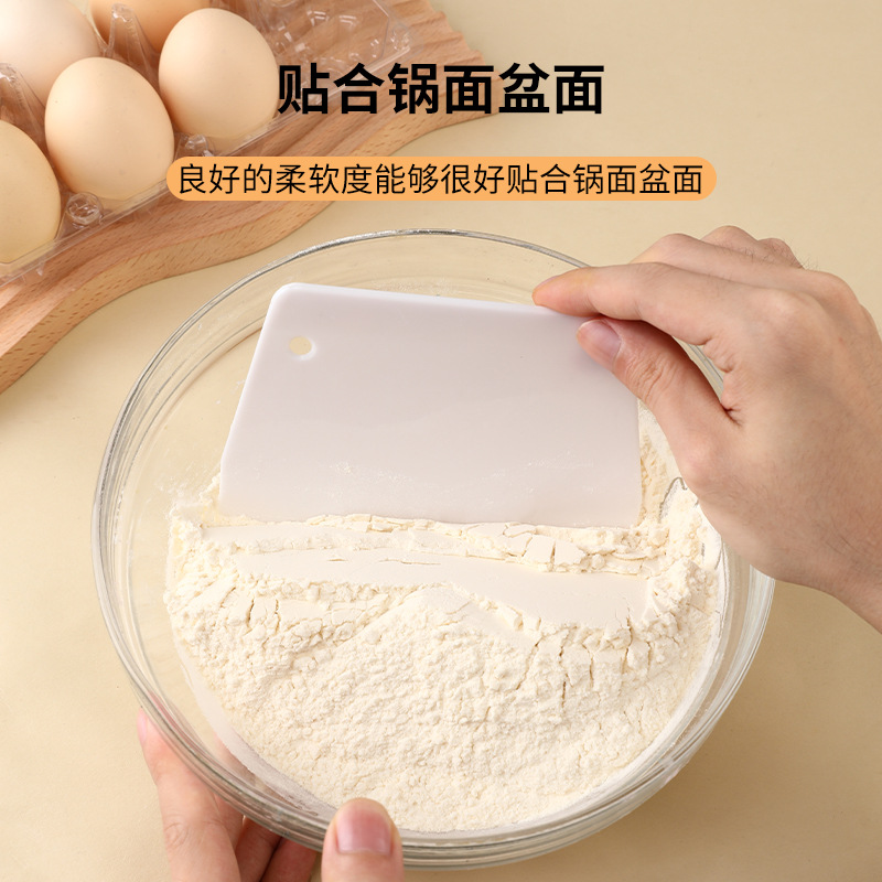 small size Trapezoidal Scraper Plastic Scraper White affordable Large Size Rice Bowel Scraper Scraper Ayman House Baking Utensils