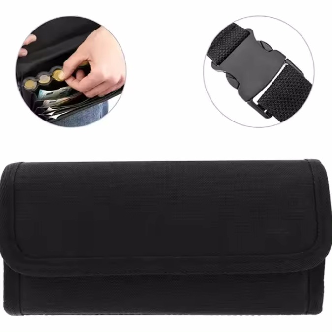 Portable euro storage box coin bag European Union paper money horizontal hanging waist bag coin holder coin separator can wallet