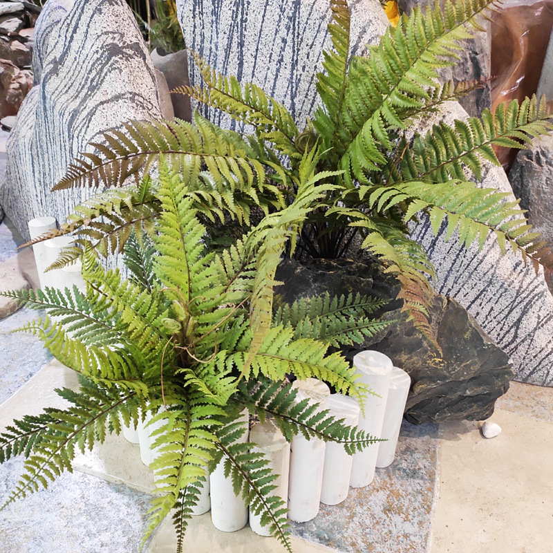 Simulated Green Plant Ornaments, Fern Landscaping Plant Wall Decoration, Bunch of Fern Grass, Artificial Plastic Grass, Simulated Fake Grass