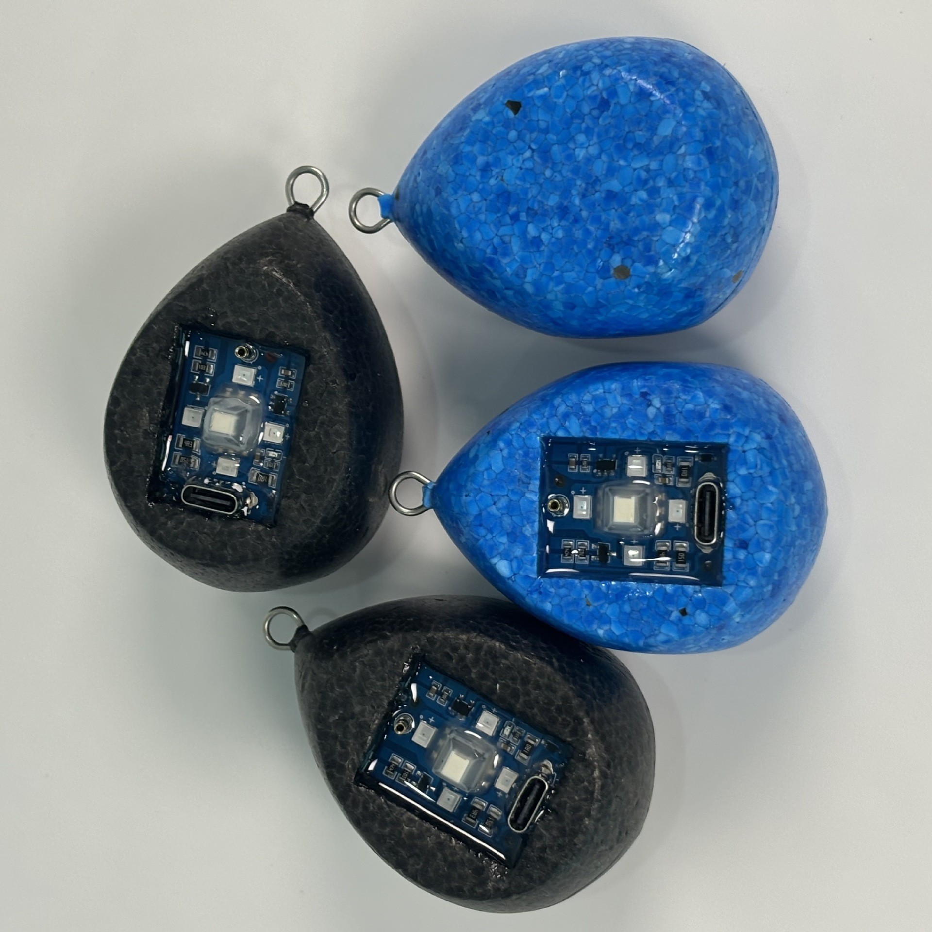 Haiqi визуальный эхолот для ночной рыбалки, поплавок с высоким светом, визуальный поплавок для мутной воды с переключателем