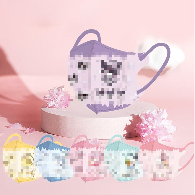 Новая независимая упаковка 3-14 лет школьная специальная трехслойная детская 3D маска с изображением собаки Гуи куломи