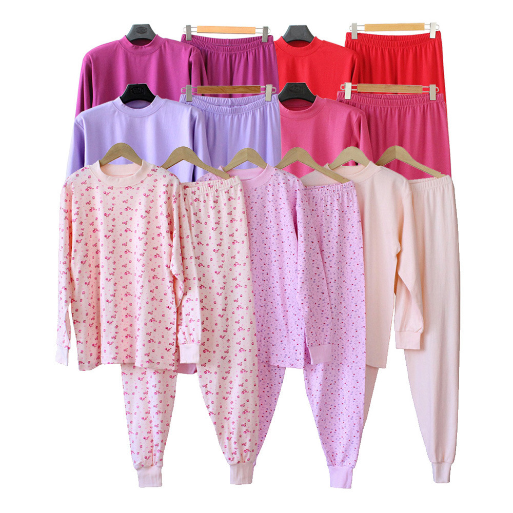 Комплект осеннего хлопкового термобелья для женщин среднего и пожилого возраста Wang Shuxia, женское белье, комплект осеннего хлопкового белья для мамы