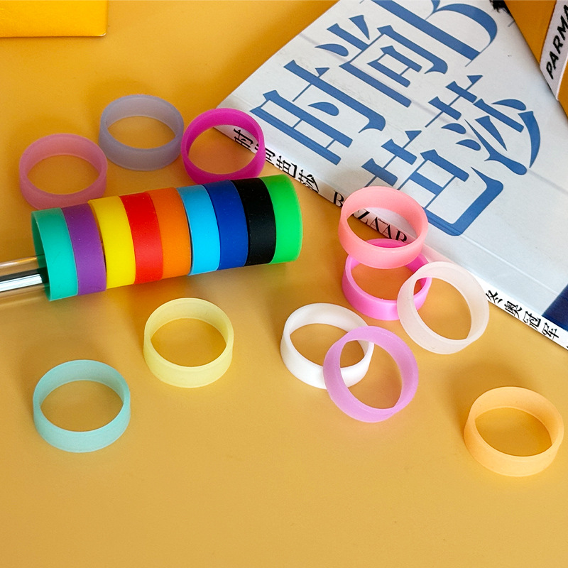 Кольцо из силикона цвета конфет, светящееся кольцо, креативное популярное кольцо для рук