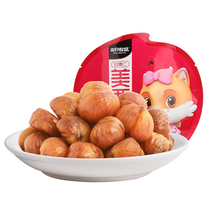 [Three Squirrels chestnut kernel 100g] snack nuts Hebei specialty chestnut chestnut kernel chestnut