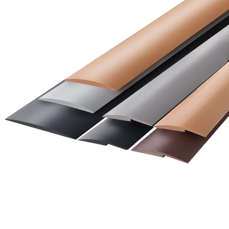Aluminum Alloy Trim Pvc Self-Adhesive Floor Edge Strip Threshold Strip Door Carpet Flat Edge Strip Closing Strip