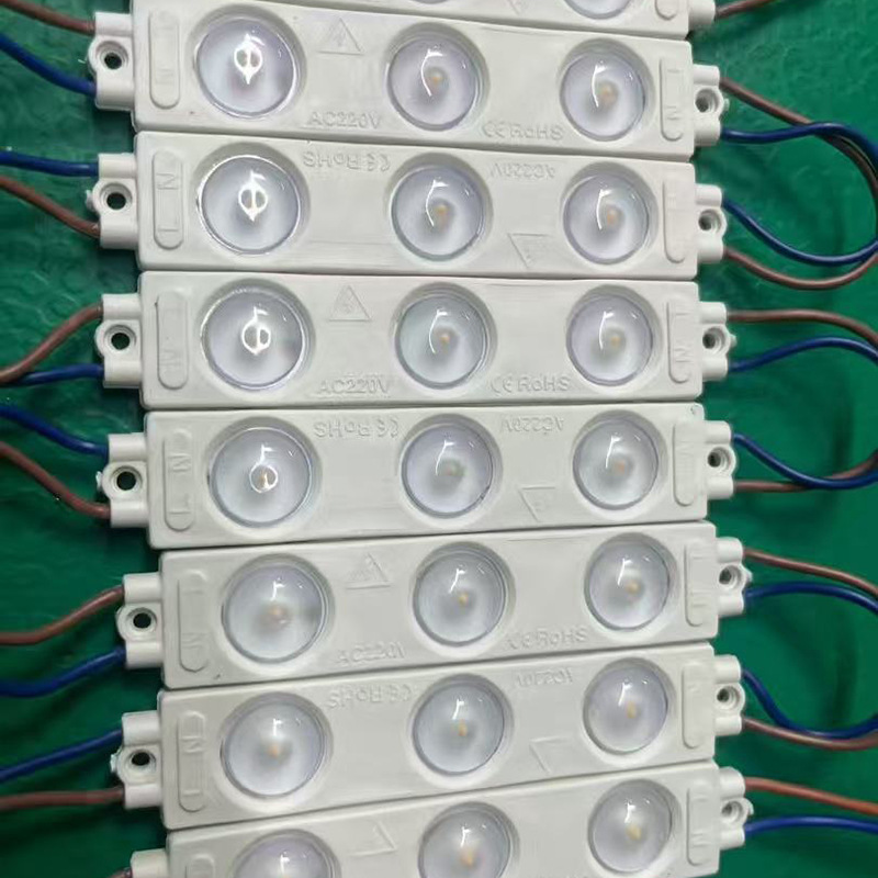 Led Lighting Module 3 Lamp White Light High Pressure Injection Molding Module Ac220V/Ac110V Advertising Lamps Lighting Module
