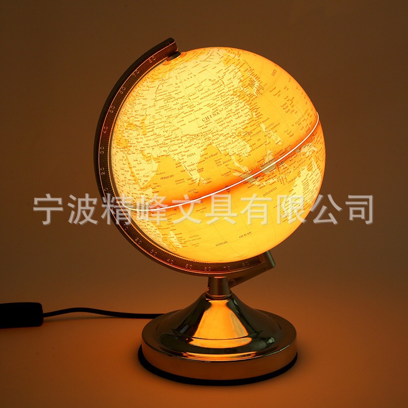 Jingfeng Custom Metal Bracket Globe Led Ornaments Custom Oem School Geography Teaching Tools Hd