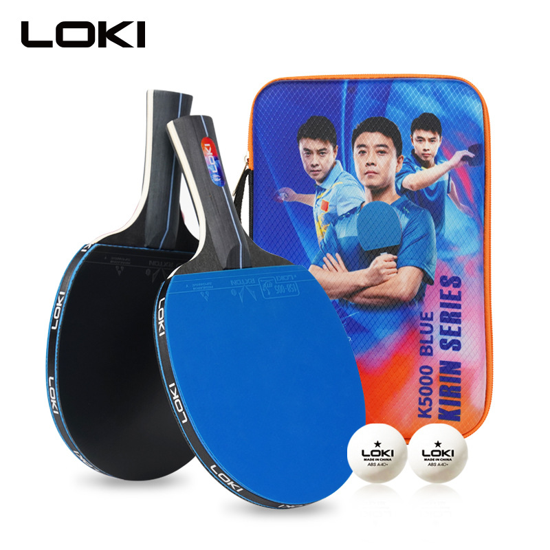 LOKI Thor Table Tennis Racket Set Two Racket Two Balls Yangmu Base Plate Beginner Entry-level Racket Wholesale