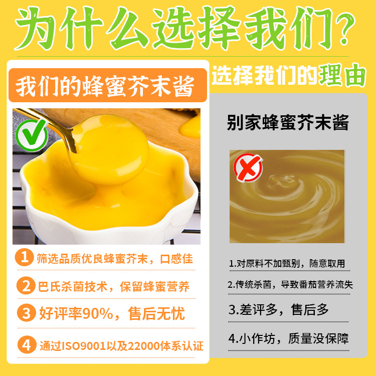 Catering commercial honey mustard 220g Korean fried chicken hamburger bread baking commercial honey mustard