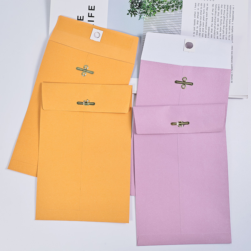 Source Factory Custom Small Iron Buckle Envelope Bags, Marani Metal Ring Buckle Kraft Paper Custom Printing