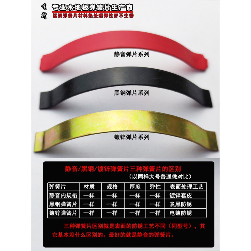 Factory Buy One Get One Free Large Discount - Typing Wooden Floor Adjustment Gap Spring Sheet = Steel Bow Clip