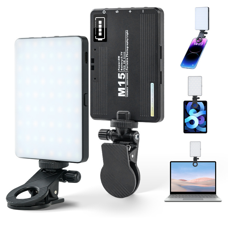 Cross-Border Mobile Phone Tablet Fill Light Video Live Broadcast Light Camera Photography Flash Full Color Pocket Light Strong Light