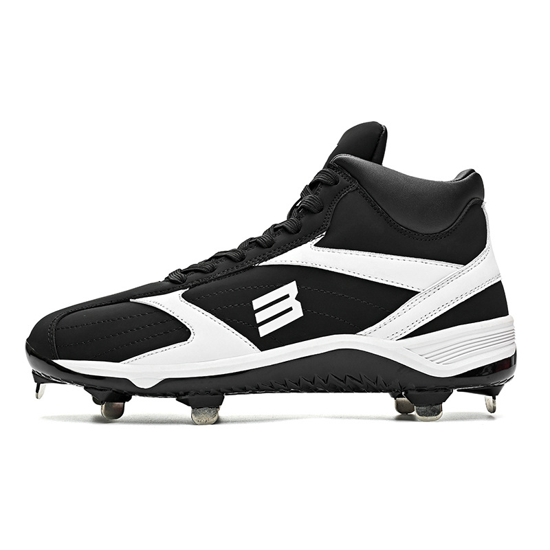 Cross-Border Large Size High-Quality Professional Iron Nail Wear-Resistant Anti-Slip Baseball Shoes Super Fiber Breathable Ankle Protection American Football Shoes