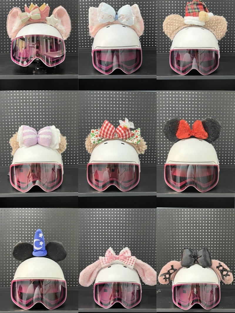 Ski Helmet Cute Decoration Outdoor Sports Helmet Bow Ears Sweet Girl Ornaments Cat Ear Helmet Hat