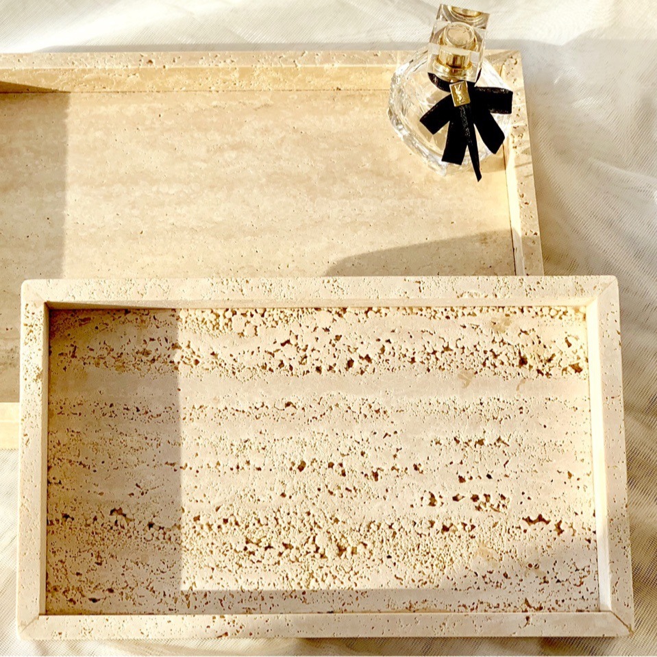 Za European-style raHome marble tray storage box storage tray aromatherapy candle Cup base