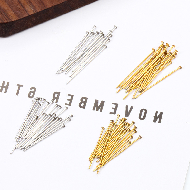 Нержавеющая сталь Т-образная игла вакуумная печь электролитическое золото ювелирные аксессуары дий жемчужная подвеска висячие отверстия материалы