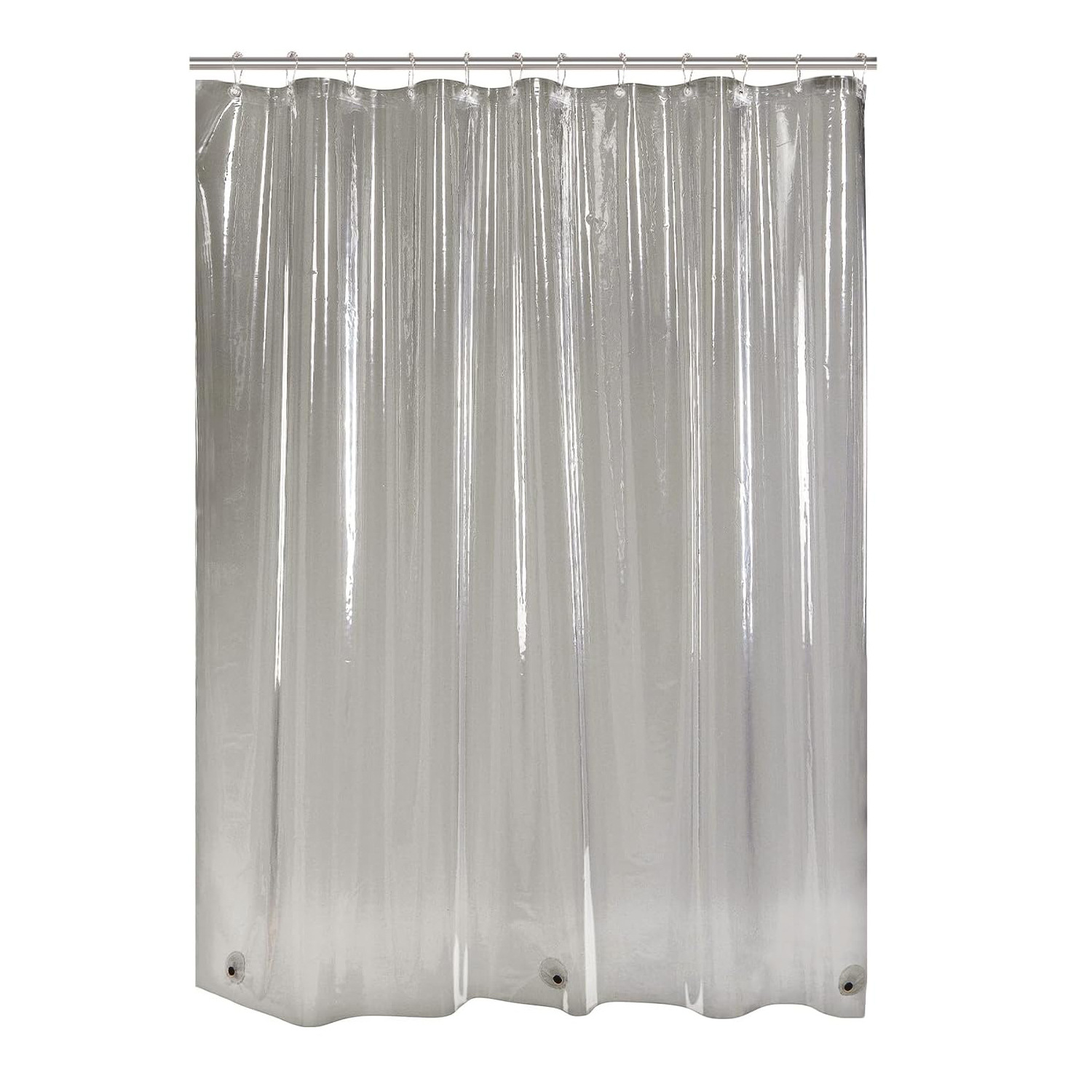 Cross Border Black Transparent Shower Curtain Waterproof Mildew Proof Curtain Thickened peva Bathroom Curtain with Magnet Amazon Shower Curtain Lining