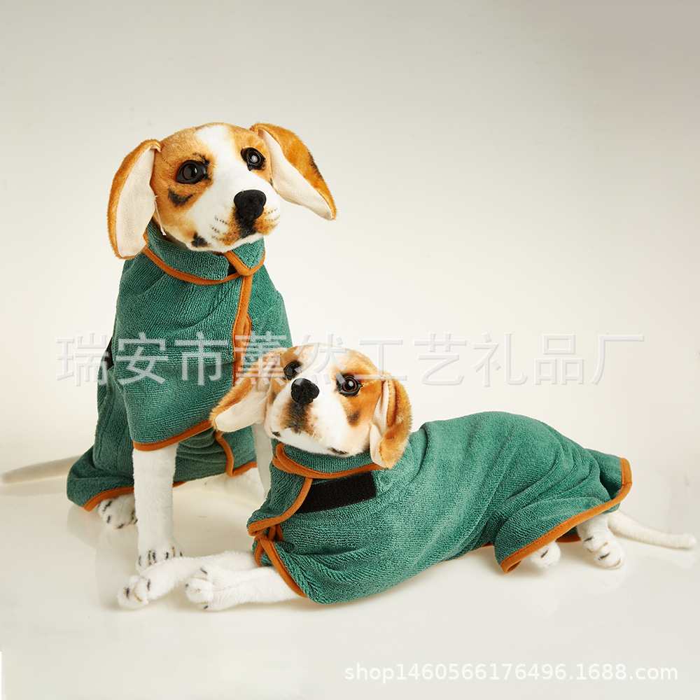 Cross-border pet bathrobe super absorbent pet bath towel large and small dog microfiber quick-drying cat bathrobe bath towel