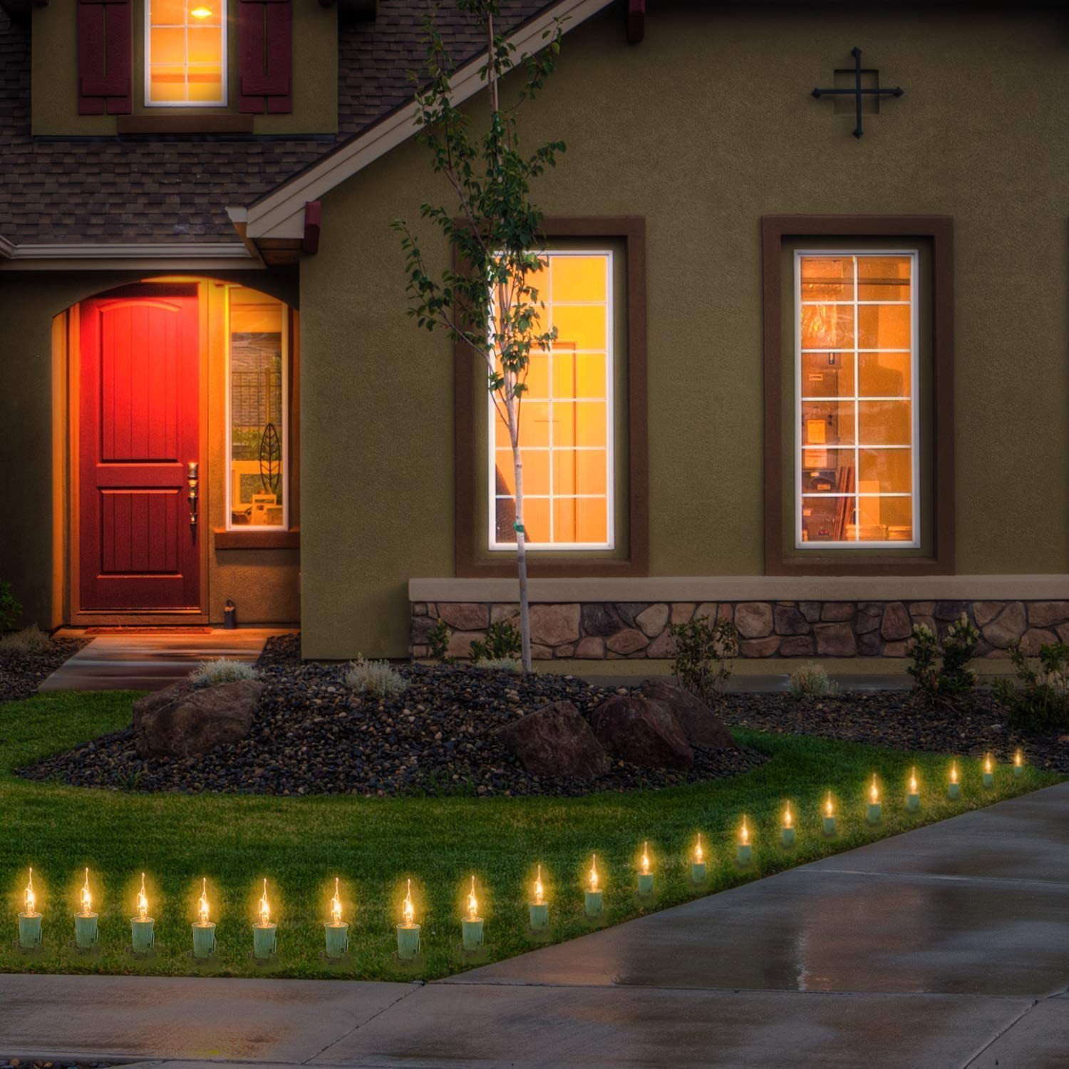 100 C7 C9 lamp holder universal outdoor holiday lighting Christmas lights lawn black floor plug