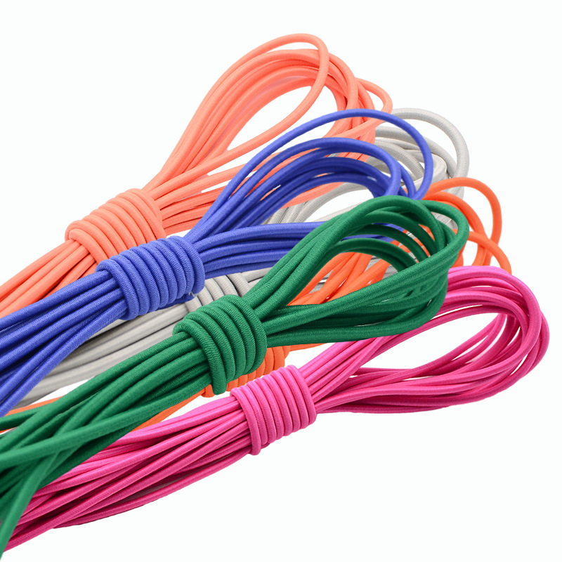 High-Elasticity and Wear-Resistant Round Elastic Cord, Colorful Elastic Latex Thread, Clothing and Home Textile Accessories, Rubber Band, High-Strength Elastic Cord
