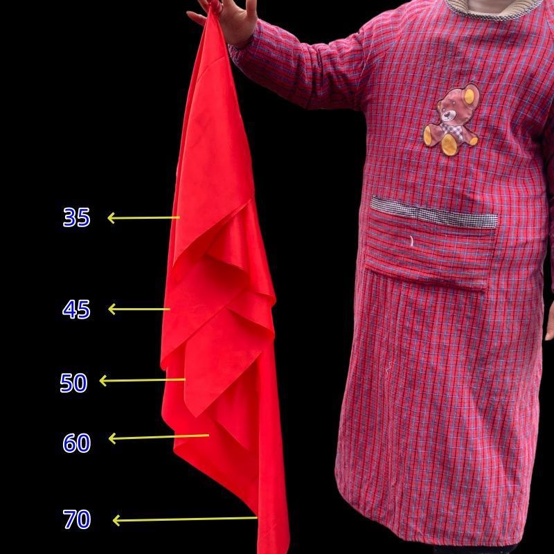 Red Square Scarf, New Finger Cot Red Square Scarf, Dance Kidsren's Performance Handkerchief, Adult Dance Handkerchief, One Pair of Two