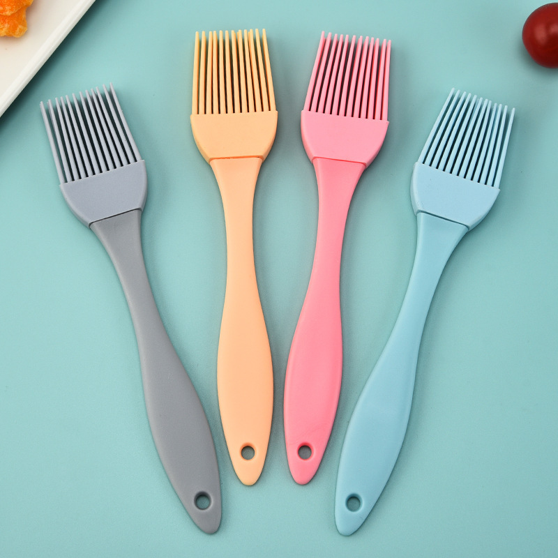 Kitchen Food Grade Silicone Oil Brush Split Barbecue Brush Household Baking Tools High Temperature Resistant Pancake Brush Oil Brush