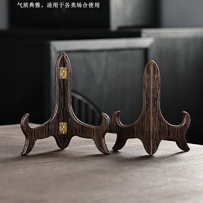 Imitation Solid Wood Tea Rack Yunnan Pu'Er Tea Rack Ceramic Plate Storage Rack Plastic Tea Cake Rack Kung Fu Tea Set