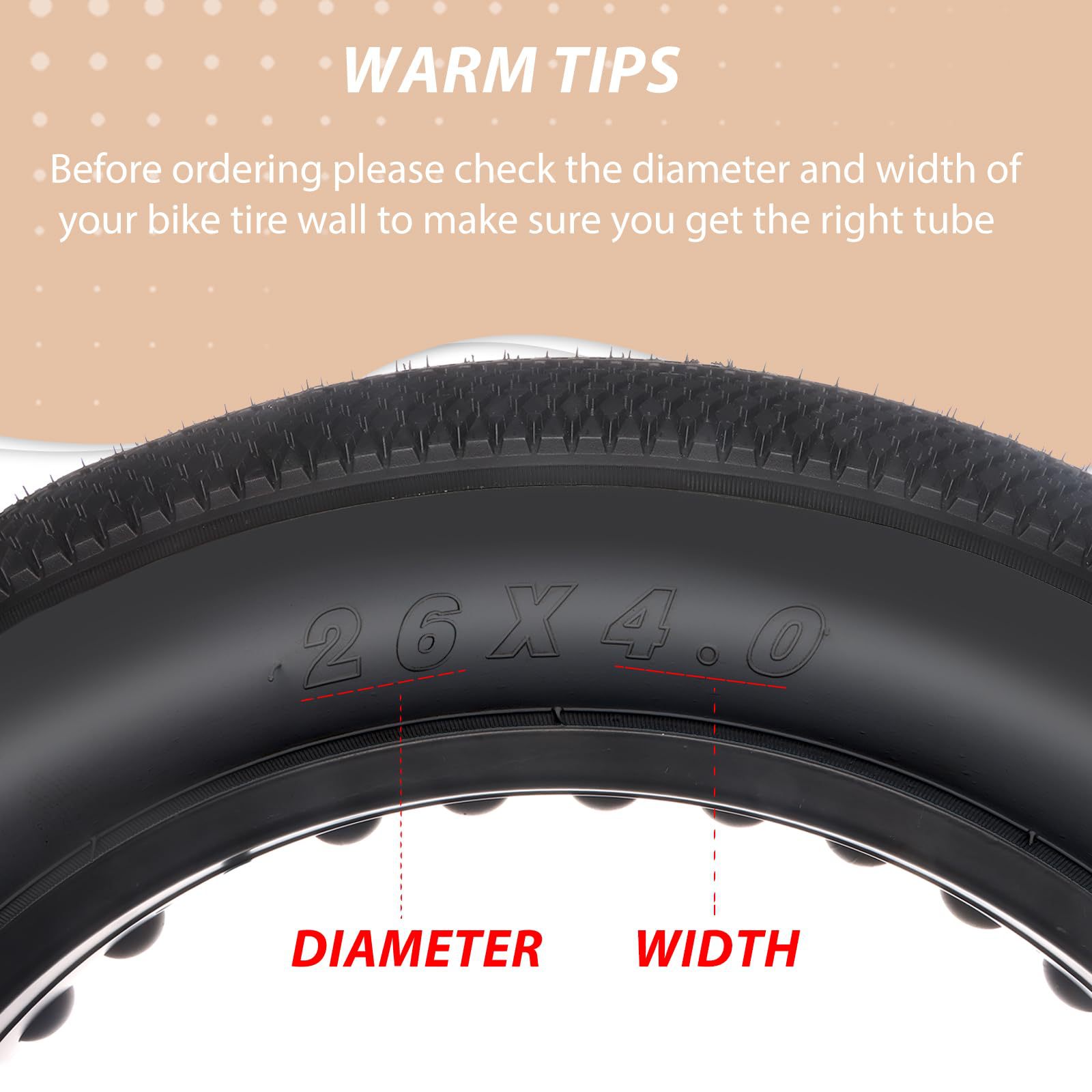 20/26X4.0 Snow Inner Tube Mountain Bike Wide Tire Beach Bike Fat Bike Lightweight Electric Battery Bike Tire