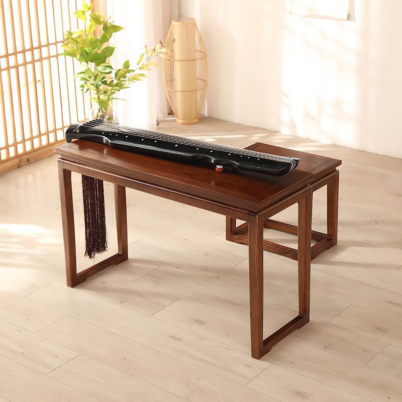 New Chinese Style Old Elm Simple Table Guqin Table Solid Wood Chinese Calligraphy Table Small Desk Antique Table and Stools Clearance