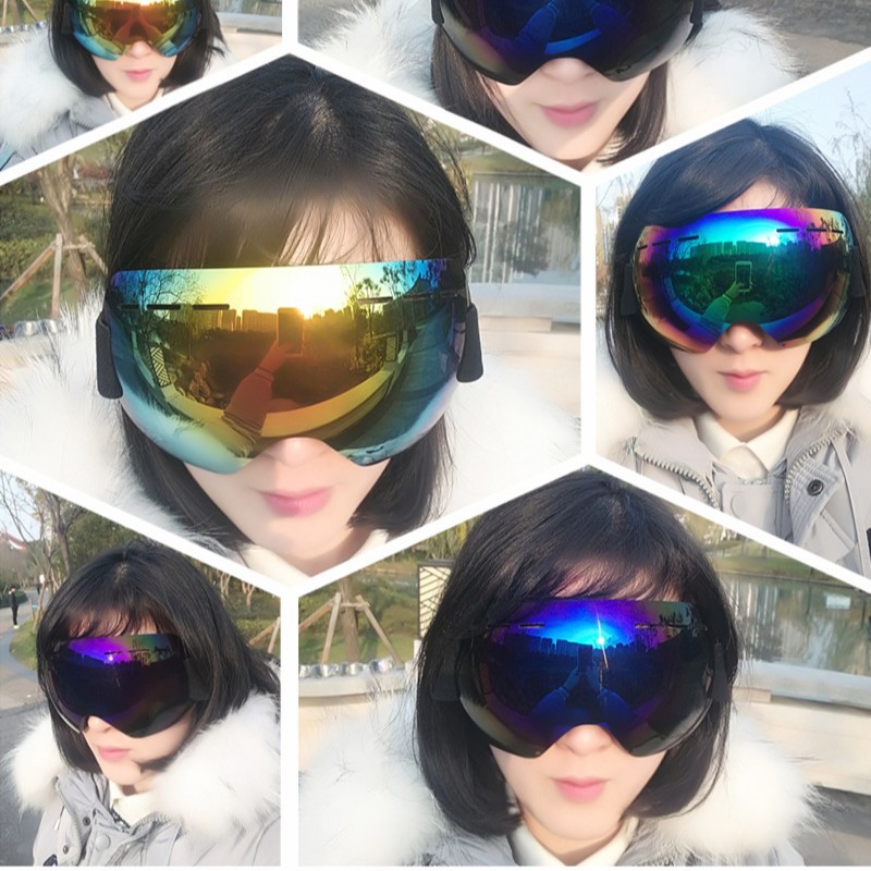 Wholesale Ski Goggles, Anti-Fog, Wind-Proof and Sand-Proof Large Spherical Glasses for Men and Women, Adult Mountaineering Snow Goggles/Hx01