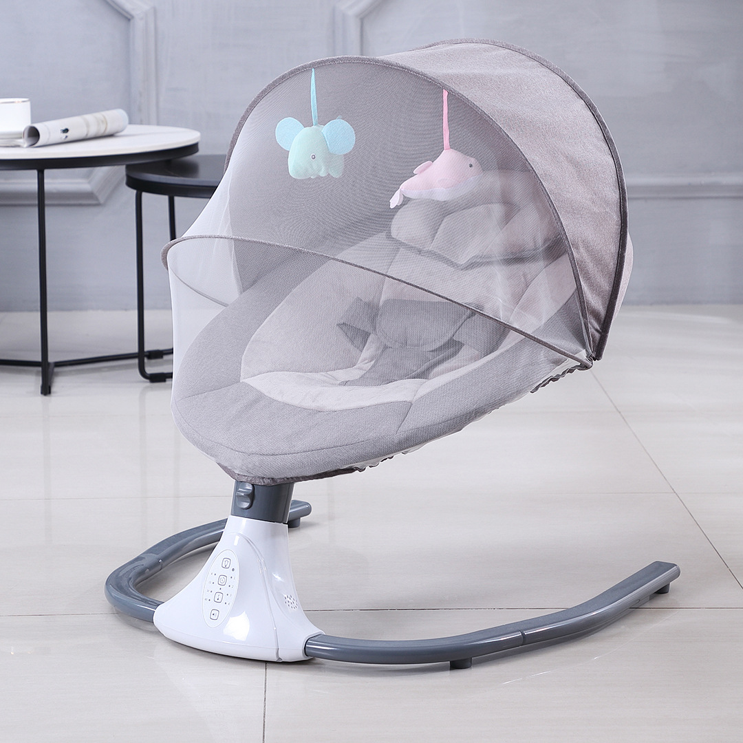 Intelligent Baby Rocking Chair Automatic Rocking Bed Source Manufacturer Cross-Border Cradle to Coax Baby to Sleep Newborn Soothing Chair Crib
