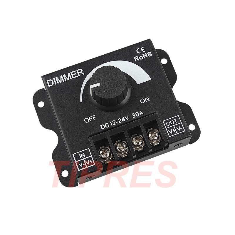 30A led light with dimmer 12V high power dimmer knob switch light bar light with monochrome control shell