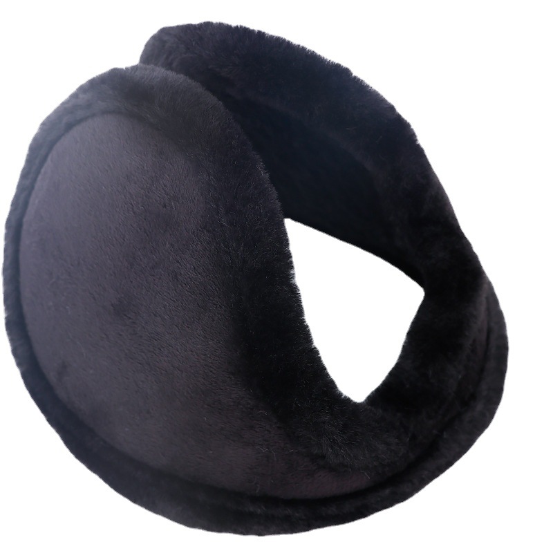 2025 Winter Fashion Solid Color Men's Warm Fleece Ear Muffs Outdoor Windproof Oversized Thickened Ear Warmers Wholesale