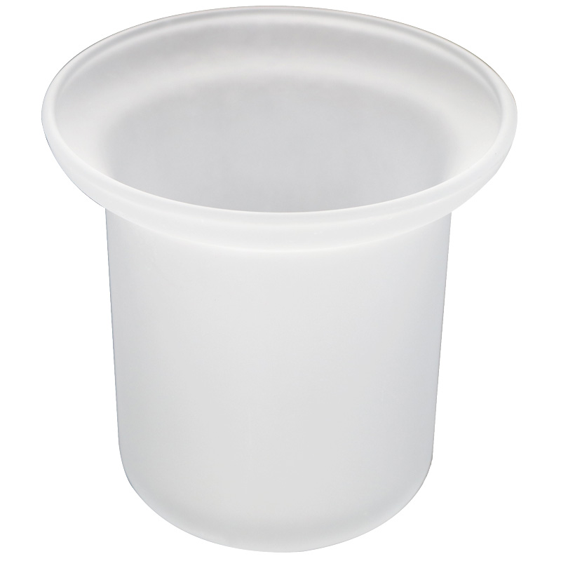 Toilet Cup Toilet Brush Cup Frosted Ceramic Cup Storage Rack Hanging Glass High White Bathroom Toilet Toilet Brush