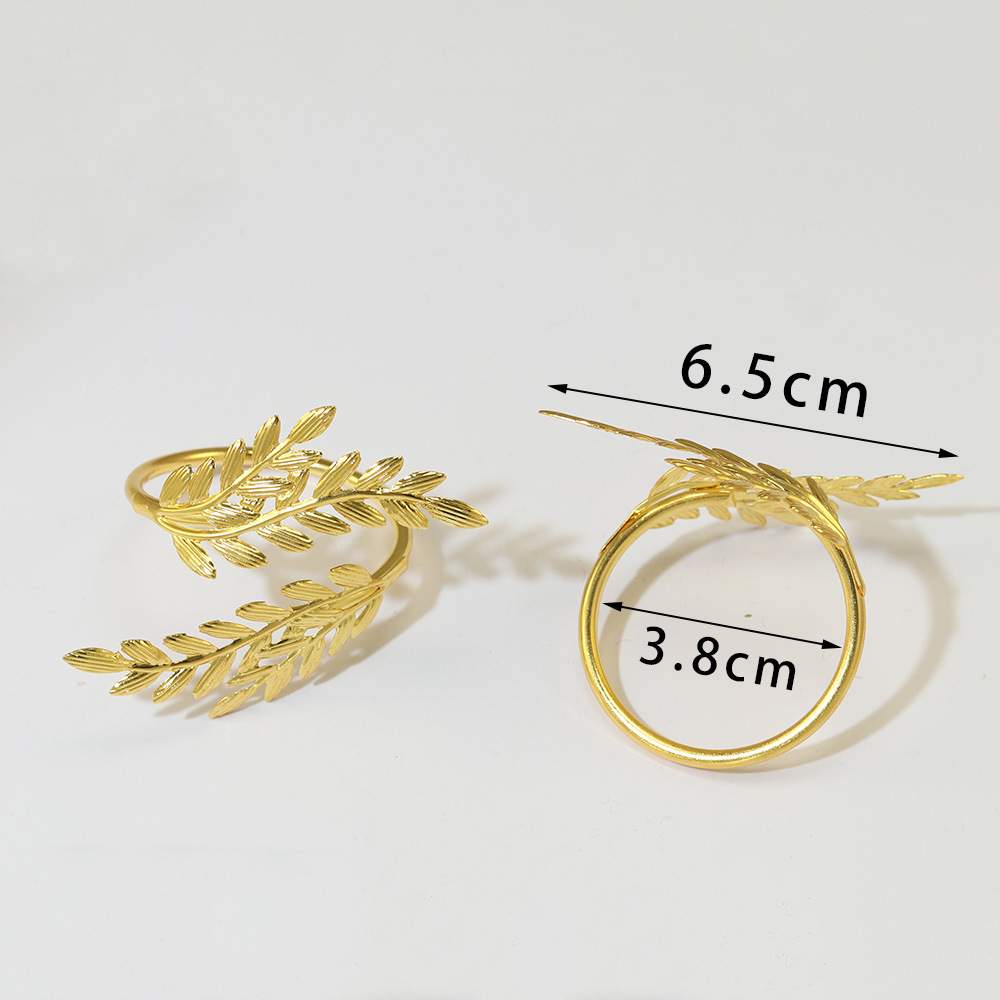 Hot Selling Wheat Ear Napkin Ring Harvest Wheat Ear Napkin Buckle Hotel Western Restaurant Table Setting Cloth Ring Wholesale